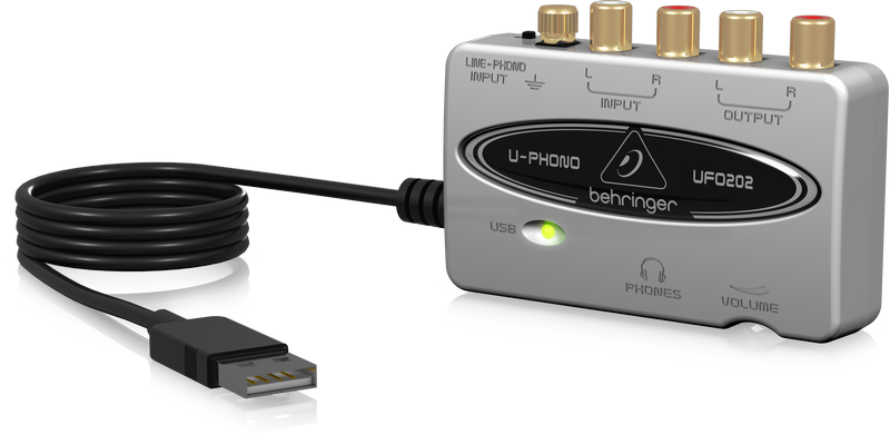 Behringer U-Phono UFO-202 USB Audio Interface (UFO202 / UFO 202) *Crazy Sales Promotion* - Music Bliss Malaysia