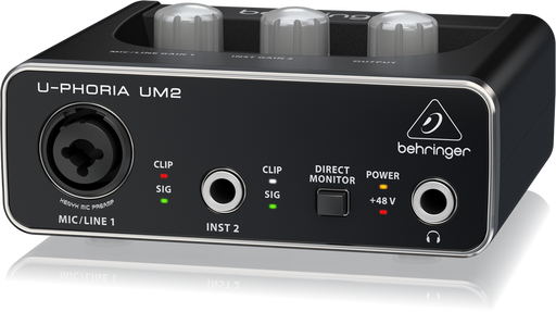 Behringer U-Phoria UM-2 USB Audio Interface (UM2 / UM 2) *Crazy Sales Promotion* - Music Bliss Malaysia