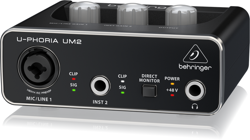 Behringer U-Phoria UM-2 USB Audio Interface (UM2 / UM 2) *Crazy Sales Promotion* - Music Bliss Malaysia