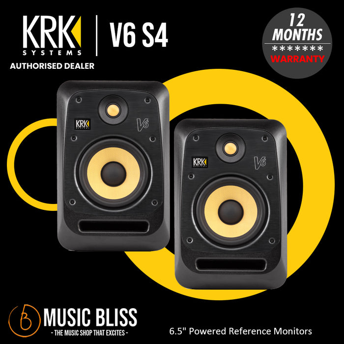 KRK V6 S4 6.5" Powered Studio Monitor - Pair - Music Bliss Malaysia