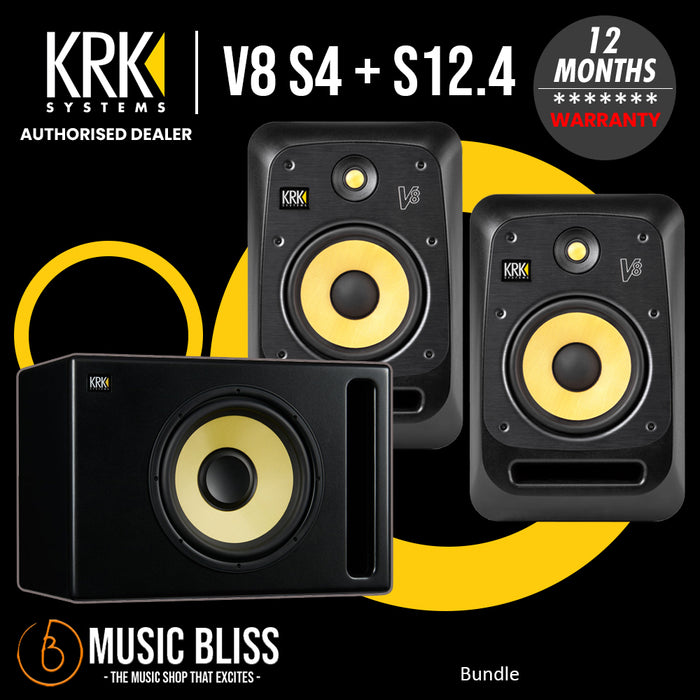 KRK V8 S4 8" Powered Studio Monitor - Pair - Music Bliss Malaysia