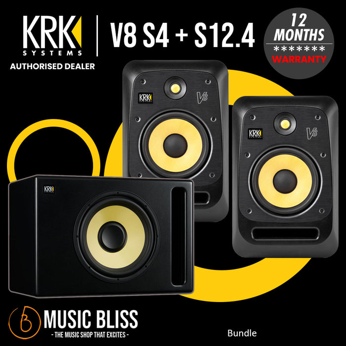 KRK V8 S4 8" Powered Studio Monitor Pair Music Bliss Malaysia