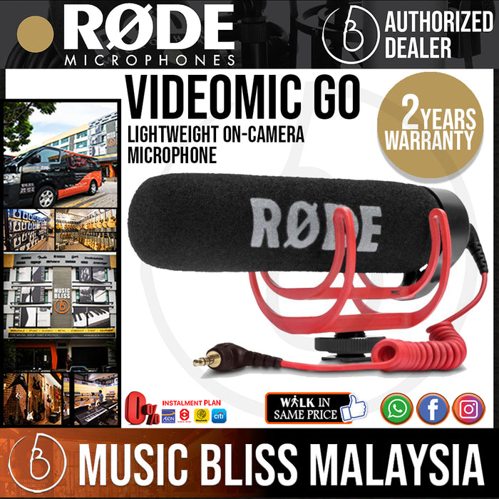 Rode VideoMic Go Shotgun Microphone for Video Camera (VMGO) 2 Years Warranty - Music Bliss Malaysia