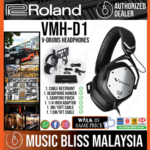 Roland VMH-D1 V-Drum Monitoring Headphones - Music Bliss Malaysia