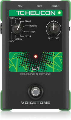 TC-Helicon VoiceTone D1 Doubling and Detune Vocal Effects Pedal - Music Bliss Malaysia