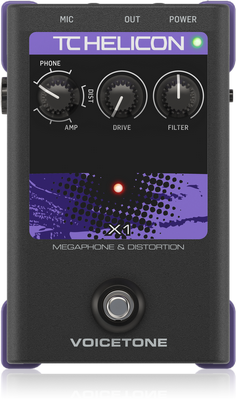 TC-Helicon VoiceTone X1 Megaphone and Distortion Vocals Effects Pedal - Music Bliss Malaysia