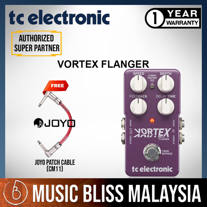 TC Electronic Vortex Flanger Guitar Effects Pedal - Music Bliss Malaysia