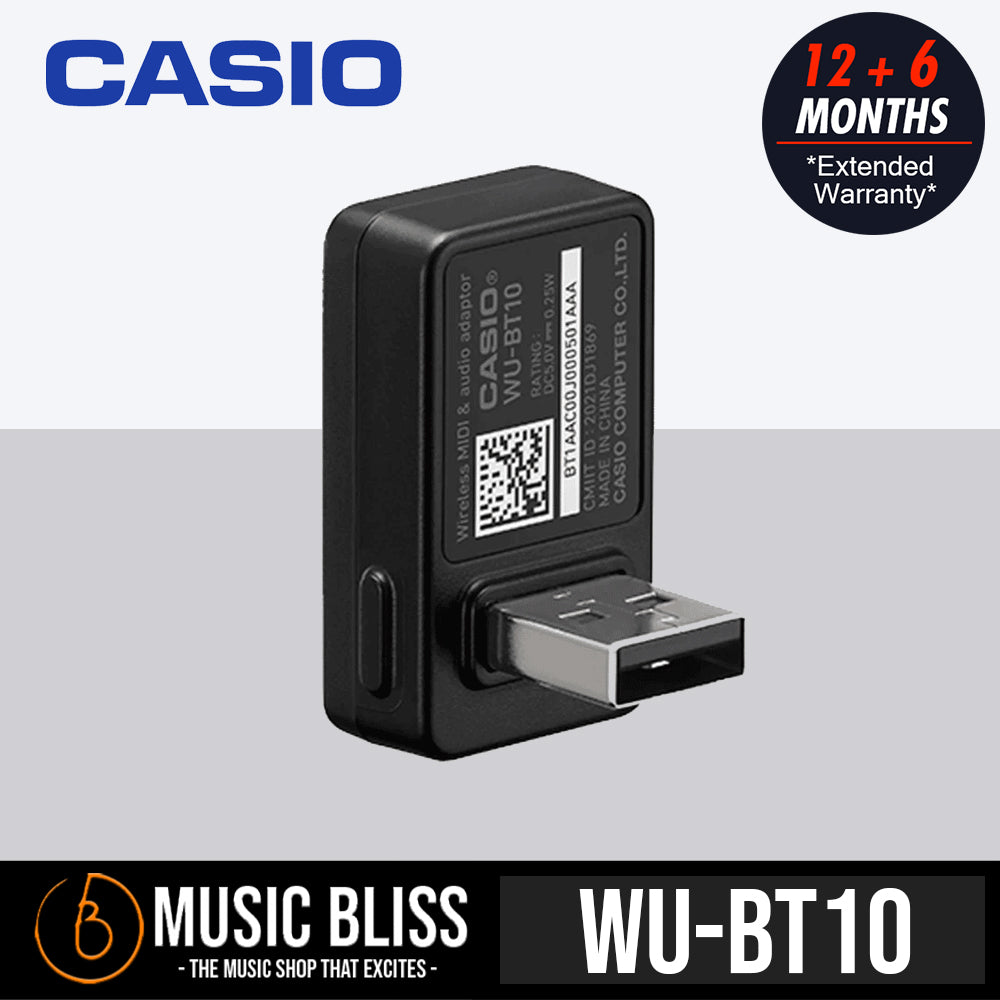 Casio WUBT10 Wireless Bluetooth MIDI and Audio Adapter for CTS1, CT