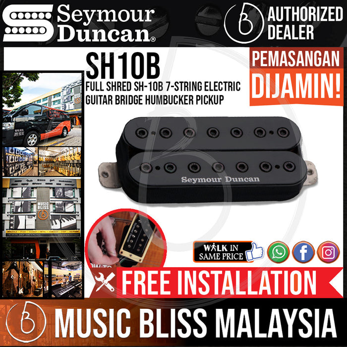 Installation]　Guitar　Seymour　Electric　Humbucker　Shred　In-Store　Bridge　Duncan　[Free　Full　Malaysia　Pickup　SH-10B　7-String　Bliss　Black　Music