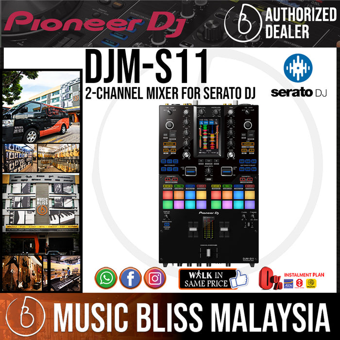 Pioneer DJ DJM-S11 2-channel Mixer for Serato DJ (DJMS11 / DJM S11) *Crazy Sales Promotion* - Music Bliss Malaysia