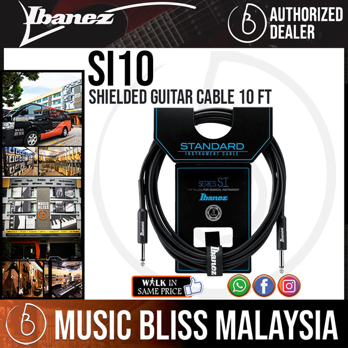 Ibanez SI10 Shielded Guitar Cable 10 ft (SI-10) - Music Bliss Malaysia