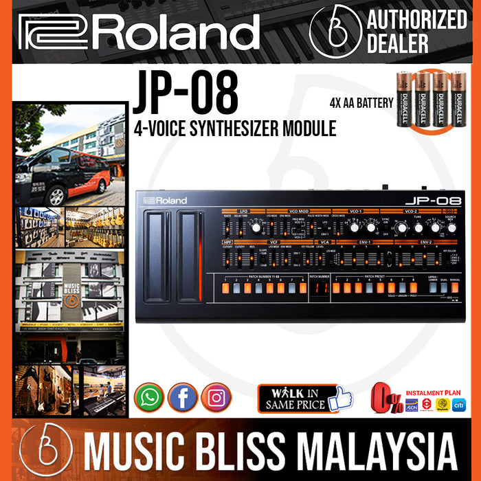 Roland Boutique Series JP-08 4-voice Synthesizer Module (JP08 JP 08) *Everyday Low Prices Promotion* - Music Bliss Malaysia