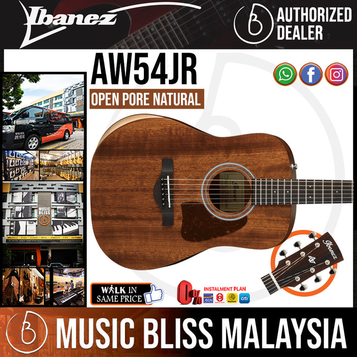 Ibanez Artwood AW54JR Acoustic Guitar - Open Pore Natural (AW54JR-OPN) *Price Match Promotion* - Music Bliss Malaysia