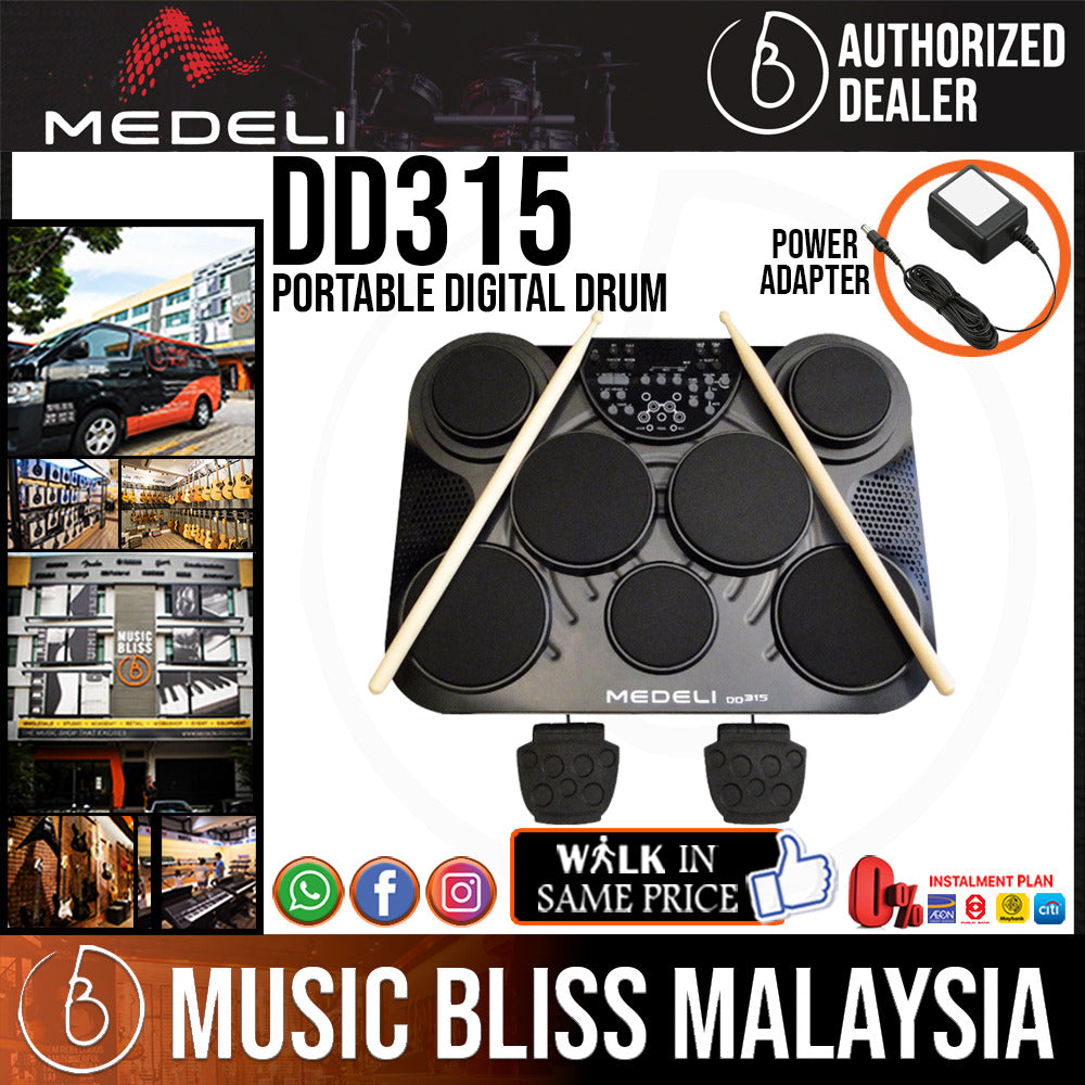 Medeli DD315 Portable Digital Drum Music Bliss Malaysia