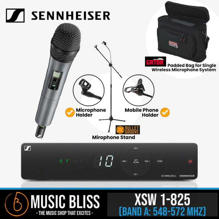 Sennheiser XSW 1-825 Wireless Handheld Microphone System - Music Bliss Malaysia