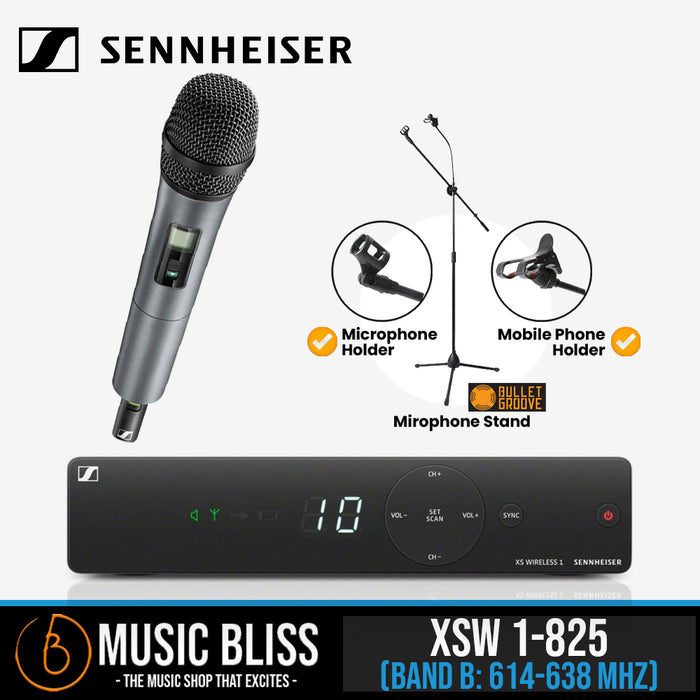 Sennheiser XSW 1-825 Wireless Handheld Microphone System - Music Bliss Malaysia