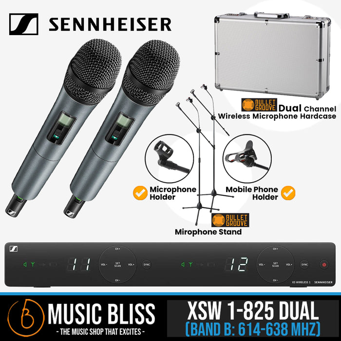 Sennheiser XSW 1-825 Dual Wireless Dual Handheld Microphone System - Music Bliss Malaysia