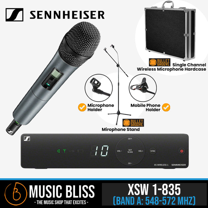 Sennheiser XSW 1-835 Wireless Handheld Microphone System - Music Bliss Malaysia
