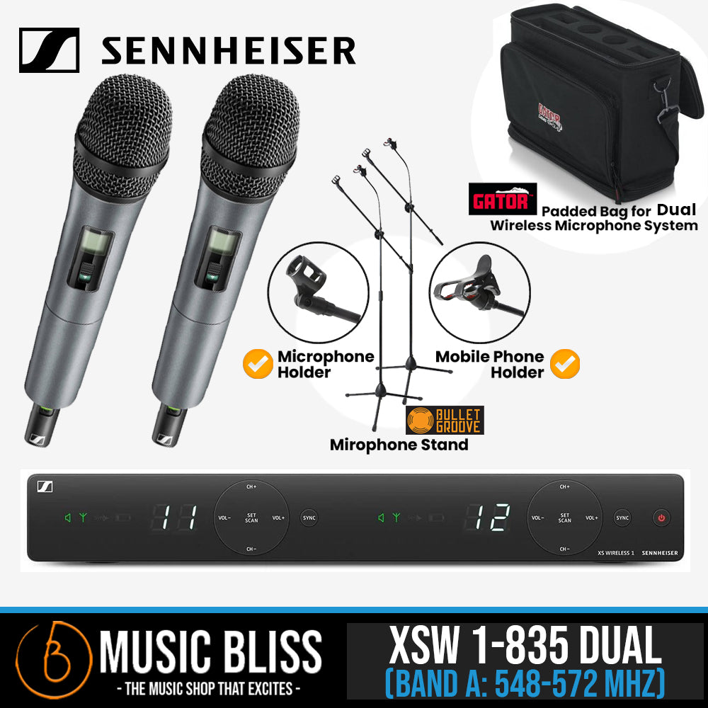 Sennheiser XSW 1-835 Dual Channel Wireless Microphone System Buy Sennheiser XSW 1-825-A Handheld Wireless System | Sam Ash Music