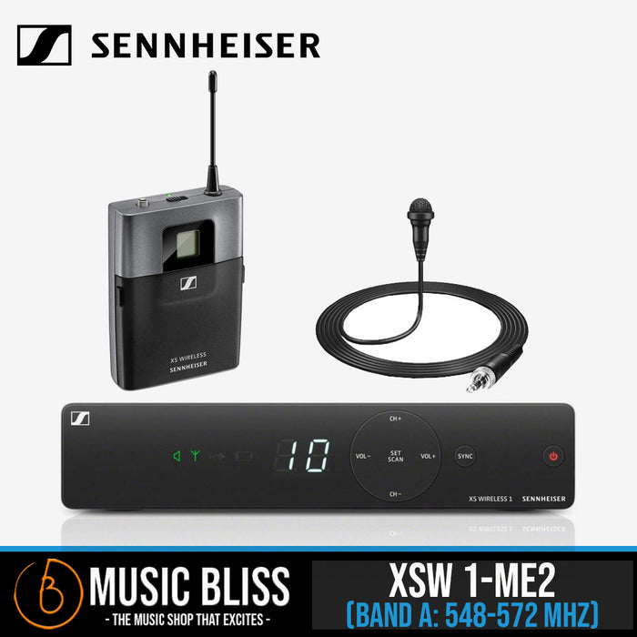 Sennheiser XSW 1-ME2 Wireless Lavalier Microphone System with ME 2 Lavalier Mic - Music Bliss Malaysia