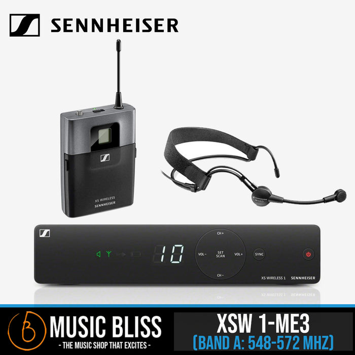 Sennheiser XSW 1-ME3 Wireless Headworn Microphone System with ME 3 Headset Mic - Music Bliss Malaysia