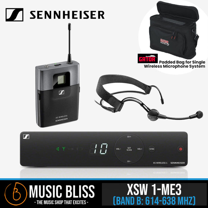 Sennheiser XSW 1-ME3 Wireless Headworn Microphone System with ME 3 Headset Mic - Music Bliss Malaysia