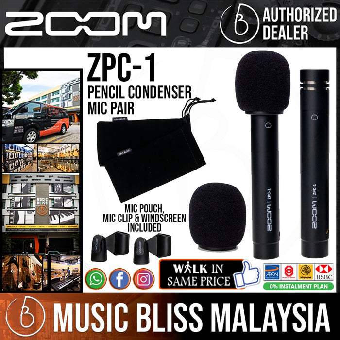 Zoom ZPC-1 Pencil Condenser Microphone - Music Bliss Malaysia