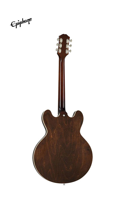 Epiphone USA Casino Left-Handed Hollowbody Electric Guitar, Case Included - Vintage Burst - Music Bliss Malaysia