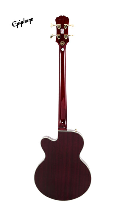 Epiphone Allen Woody Rumblekat Artist Series Semi-Hollowbody Bass Guitar - Wine Red - Music Bliss Malaysia