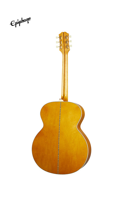 Epiphone J-200 Acoustic-Electric Guitar - Aged Natural Antique Gloss - Music Bliss Malaysia