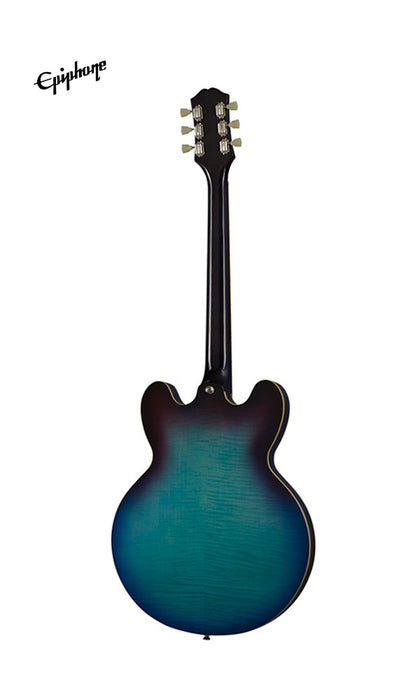 Epiphone ES-335 Figured Semi-Hollowbody Electric Guitar - Blueberry Burst - Music Bliss Malaysia