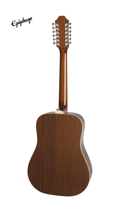 Epiphone Songmaker DR-212 12-String Acoustic Guitar - Natural (DR212) - Music Bliss Malaysia