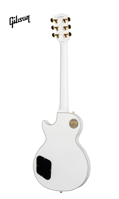 GIBSON LES PAUL CUSTOM ELECTRIC GUITAR WITH EBONY FINGERBOARD - ALPINE WHITE - Music Bliss Malaysia