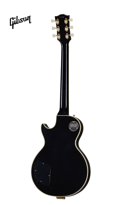 GIBSON 1957 LES PAUL CUSTOM REISSUE 3-PICKUP BIGSBY LIGHT AGED ELECTRIC GUITAR - EBONY - Music Bliss Malaysia