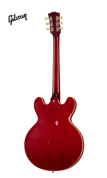 GIBSON 1961 ES-335 REISSUE HEAVY AGED SEMI-HOLLOWBODY ELECTRIC GUITAR - 60S CHERRY - Music Bliss Malaysia
