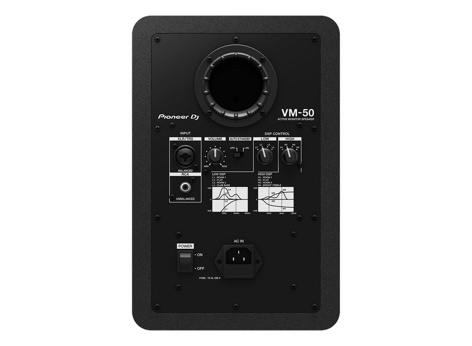 Pioneer DJ VM-50 2-Way Active Studio Monitor, Black - Pair (VM50 / VM 50) - Music Bliss Malaysia