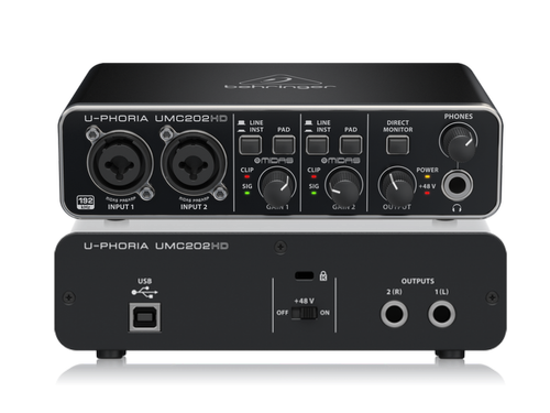Behringer U-Phoria UMC-202HD USB 2.0 Audio Interface (UMC202HD / UMC 202HD) *Crazy Sales Promotion* - Music Bliss Malaysia