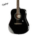 Epiphone DR-100 Dreadnought Acoustic Guitar - Ebony (DR100) - Music Bliss Malaysia