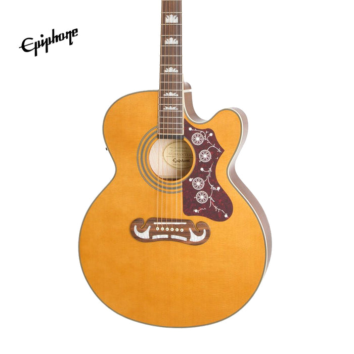 Epiphone J-200 EC Studio Acoustic-Electric Guitar - Vintage Natural (J200) - Music Bliss Malaysia
