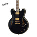 Epiphone Emily Wolfe Sheraton Stealth Semi-Hollowbody Electric Guitar, Case Included - Black Aged Gloss - Music Bliss Malaysia