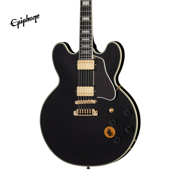 Epiphone B.B. King Lucille Semi-Hollowbody Electric Guitar, Case Included - Ebony - Music Bliss Malaysia