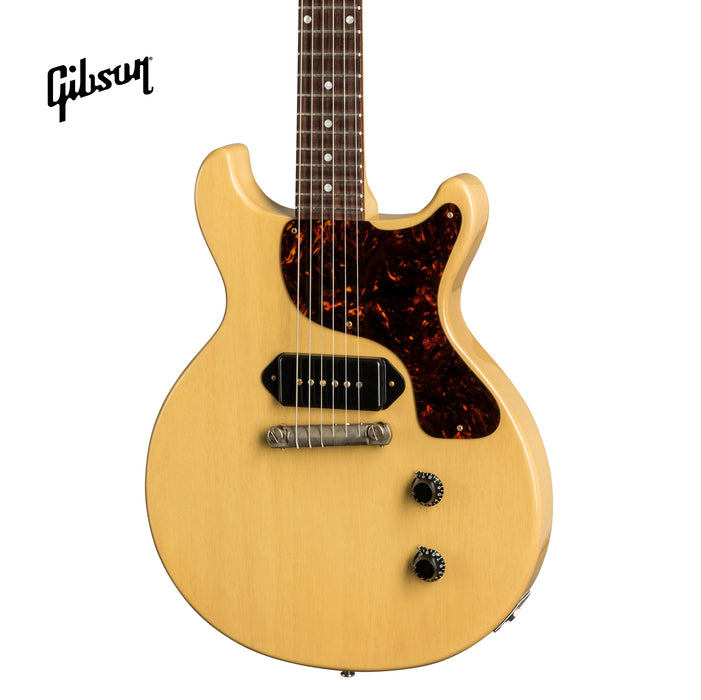GIBSON 1958 LES PAUL JUNIOR DOUBLE CUT REISSUE VOS ELECTRIC GUITAR - TV YELLOW - Music Bliss Malaysia