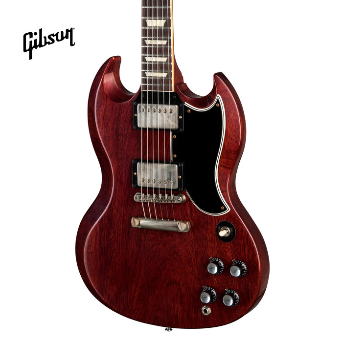 GIBSON 1961 LES PAUL SG STANDARD REISSUE STOPBAR VOS ELECTRIC GUITAR - CHERRY RED - Music Bliss Malaysia