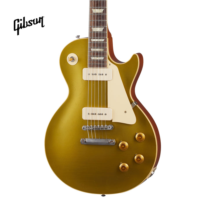 GIBSON 1956 LES PAUL GOLDTOP REISSUE ULTRA LIGHT AGED ELECTRIC GUITAR - DOUBLE GOLD - Music Bliss Malaysia