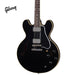 GIBSON 1959 ES-335 REISSUE ULTRA LIGHT AGED SEMI-HOLLOWBODY ELECTRIC GUITAR - EBONY - Music Bliss Malaysia