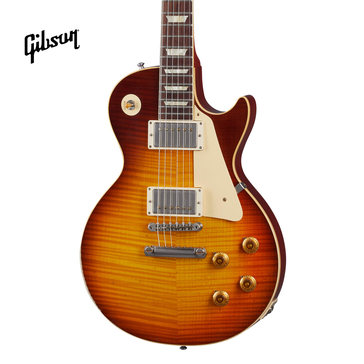 Teaburst GIBSON 1959 LES PAUL STANDARD REISSUE LIGHT AGED ELECTRIC GUITAR ...