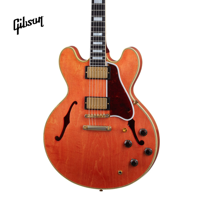 GIBSON 1959 ES-355 REISSUE STOP BAR LIGHT AGED SEMI-HOLLOWBODY ELECTRIC GUITAR - WATERMELON RED - Music Bliss Malaysia