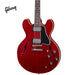 GIBSON 1961 ES-335 REISSUE HEAVY AGED SEMI-HOLLOWBODY ELECTRIC GUITAR - 60S CHERRY - Music Bliss Malaysia