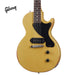 GIBSON 1957 LES PAUL JUNIOR SINGLE CUT REISSUE HEAVY AGED ELECTRIC GUITAR - TV YELLOW - Music Bliss Malaysia