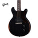GIBSON 1960 LES PAUL JUNIOR DOUBLE CUT REISSUE ULTRA HEAVY AGED ELECTRIC GUITAR - EBONY - Music Bliss Malaysia